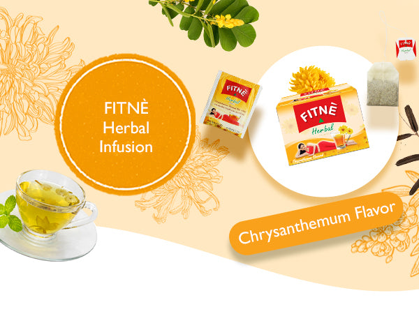 Fitne Chrysanthemum Herbal Infusion – Natural Detox Tea with Senna for Weight Loss & Digestion, 2 boxs x 30 sachets = 60 sachets