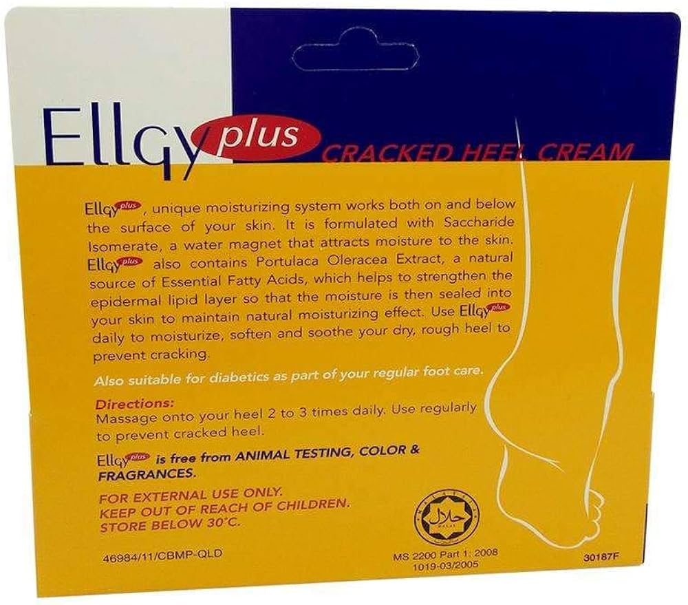 Ellgy Plus Cracked Heels Cream – Intensive Repair for Dry, Rough Feet – 50g x 2 Packs
