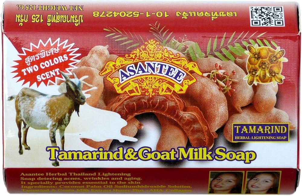Asantee Goat Milk & Tamarind Soap – 6-Pack (125g Each) Natural Skin Brightening & Moisturizing Bar