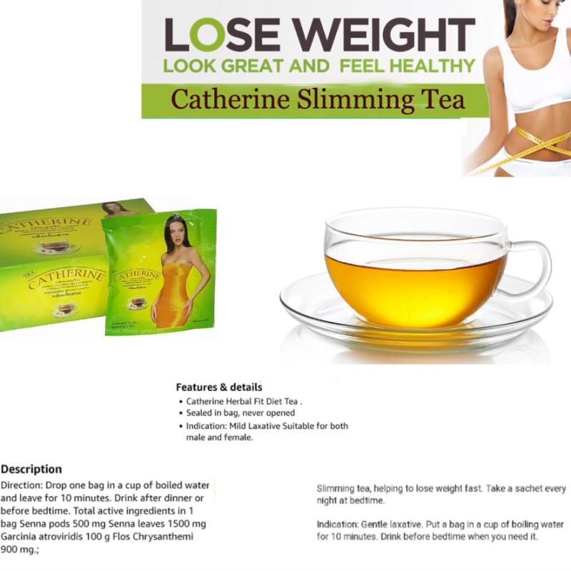 Catherine Herbal Chrysanthemum Slimming Tea – Natural Detox & Weight Loss Support (32 Teabags) x 2 Boxs = 64 Teabags + 1 Gift Tea Spoon