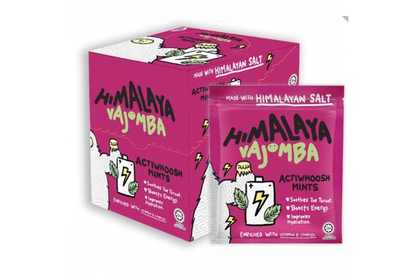 Big Foot Himalaya Vajomba ActiWoosh Mints – 12 Sachets per Pack, Set of 2 (Total 24 Sachets)