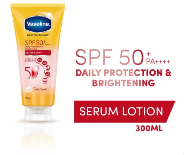 Vaseline Healthy Bright SPF 50+ Body Lotion – 2 x 300ml | Sun Protection & Skin Brightening