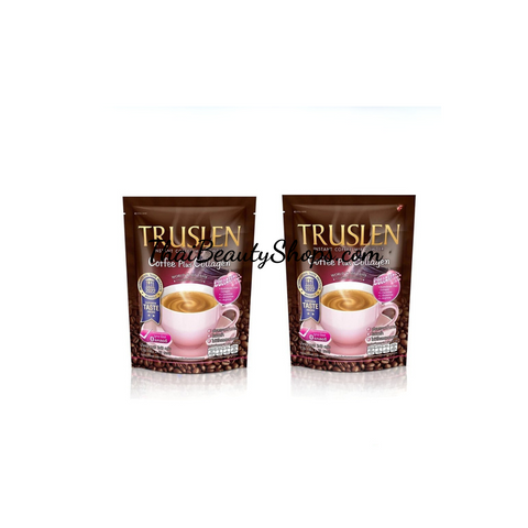 Truslen Coffee Plus – Thai Instant Coffee Mix with Collagen & Fiber | 2 Packs × 16 Sachets