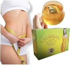 Catherine Herbal Chrysanthemum Slimming Tea – Natural Detox & Weight Loss Support (32 Teabags) x 2 Boxs = 64 Teabags + 1 Gift Tea Spoon
