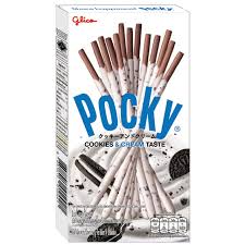 Glico Pocky Cookies & Cream – Japanese Biscuit Sticks with Creamy Cookie Coating | 10 Packs