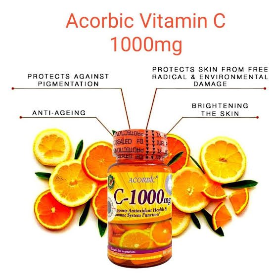 Acorbic C 1000mg – High-Potency Vitamin C Supplement for Immune Support – 2 Packs x 30 Tablets
