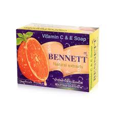 Bennett Vitamin C & E Natural Soap – Skin Brightening Herbal Soap – 130g x 6 Bars | Thai Whitening Soap Pack