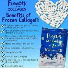 Frozen Collagen x10 Glutathione 2-in-1 Whitening – 60 Capsules x 2 Packs – Skin Brightening, Anti-Acne, Anti-Dark Spots Supplement