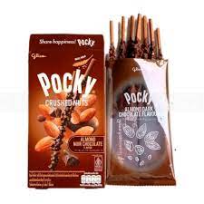 Glico Pocky Crushed Noir – Premium Dark Chocolate Biscuit Sticks with Crunchy Cocoa Topping | 10 Packs | Japanese Snack Delight