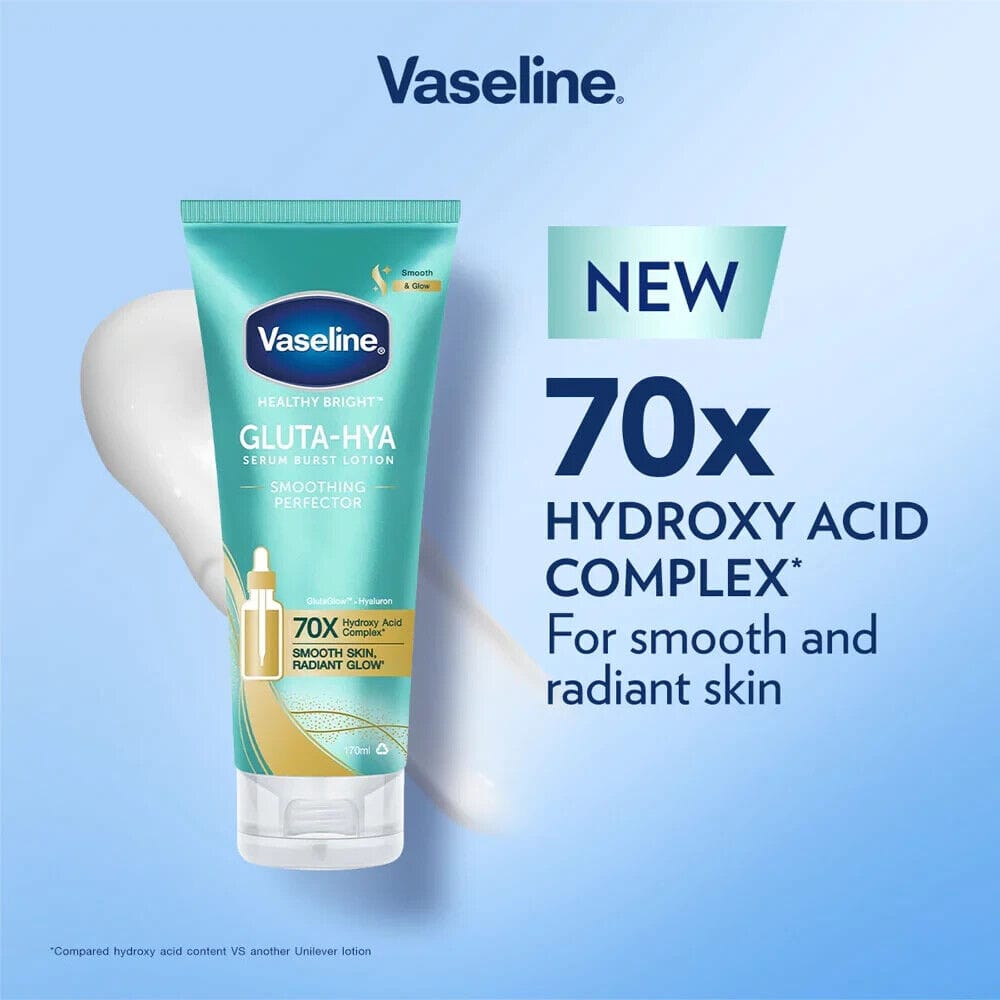 Vaseline Gluta-Hya Serum Burst Lotion Smoothing Perfector Repair – 2 x 300ml | Skin Texture Refining & Deep Hydration