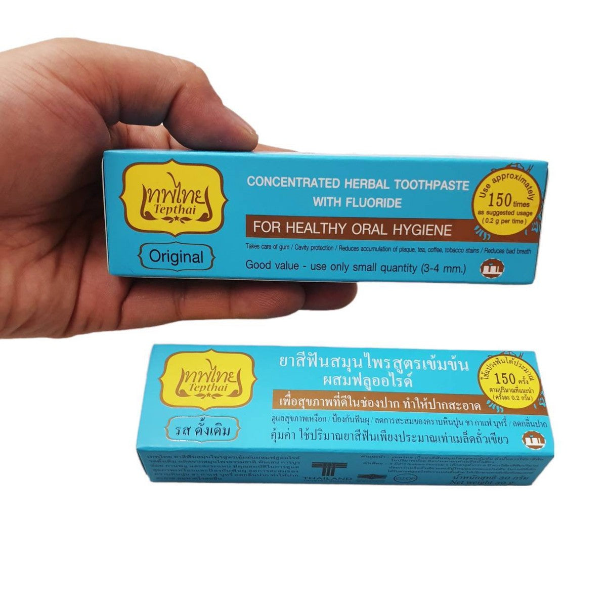 Tepthai Herbal Toothpaste – Original Thai Herbal Formula for Fresh Breath | 70g × 2 Pack