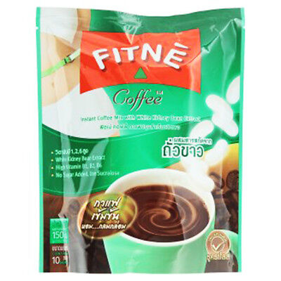 FITNE Coffee – Instant Coffee Mix with White Kidney Bean Extract for Carb Blocking & Weight control, 2 packs x 10 sachets = 20 sachets