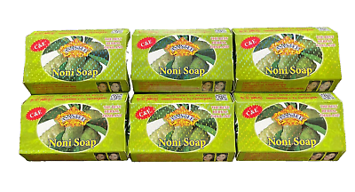 Asantee Noni Herbal Lightening Soap – Anti-Aging, Brightening & Anti-Acne – 6 Bars x 125g – Thai Natural Skincare