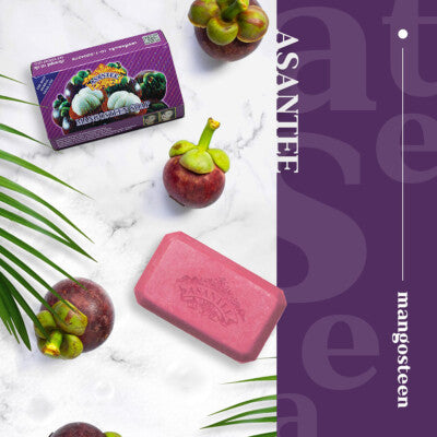 Asantee Mangosteen Herbal Soap – Antioxidant, Anti-Acne & Skin Brightening – 6 Bars x 125g – Thai Natural Skincare