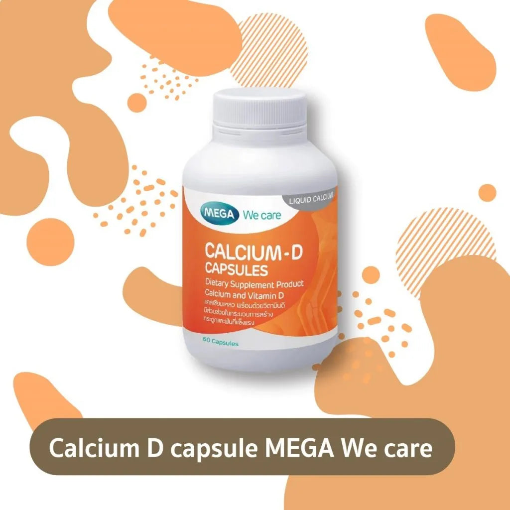 Mega We Care Calcium D – Bone & Teeth Support with Vitamin D3 | 60 Capsules