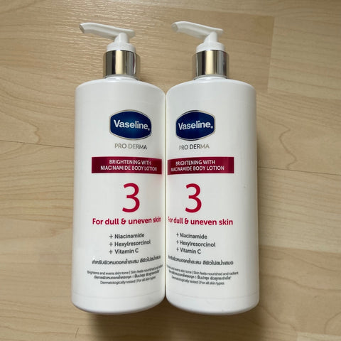 Vaseline ProDerma Derma Brightening Body Lotion with Niacinamide, number 3 – 2 Pack (250ml Eac
