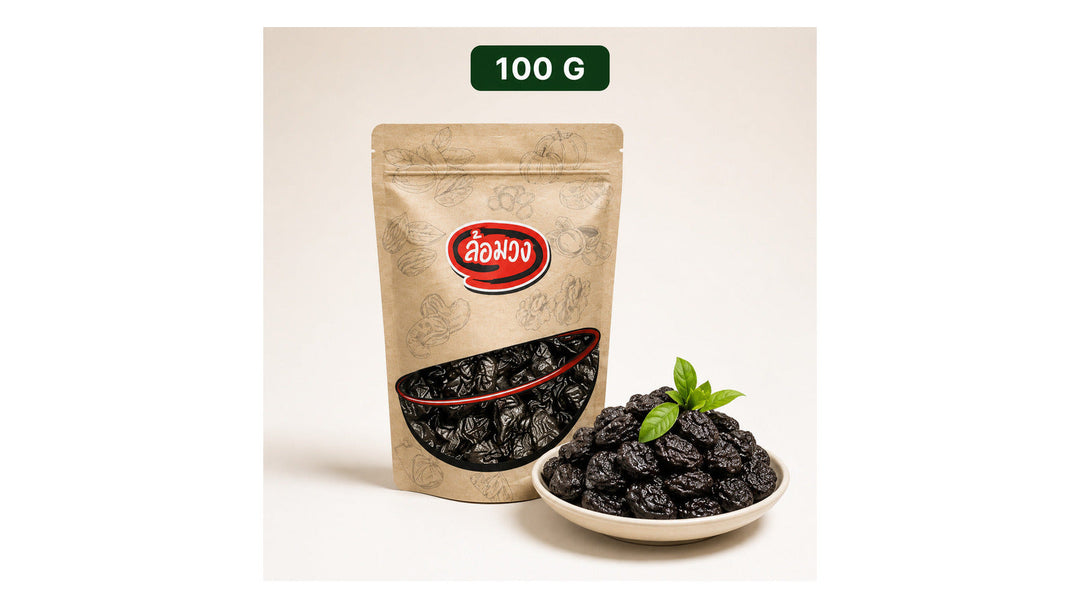 Rom-Wong dried prunes in a 100 g resealable pouch