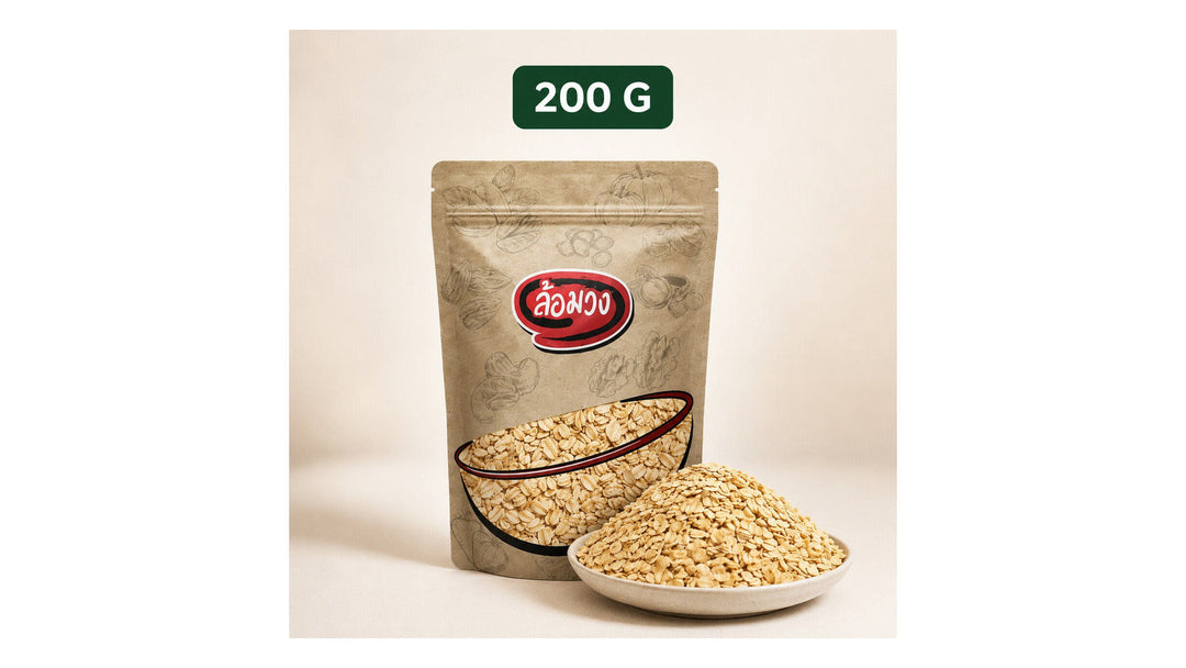 Rom-Wong rolled oats in a 200 g resealable pouch