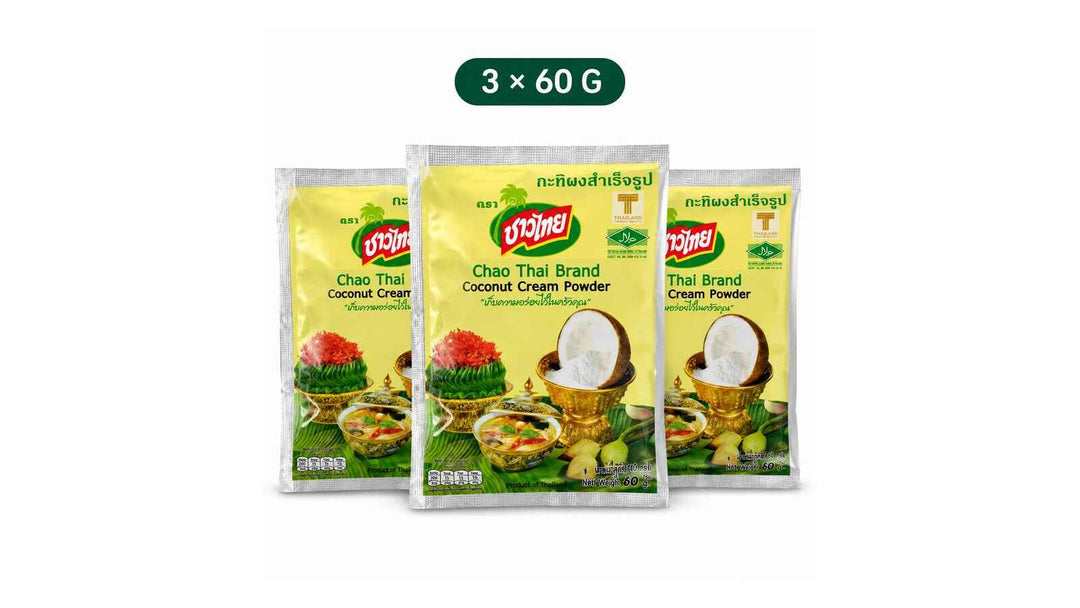 Chao Thai Coconut Cream Powder three-pack of 60 g sachets