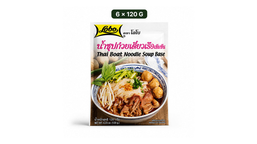 Lobo Thai Boat Noodle Soup Base bundle of six 120 g sachets