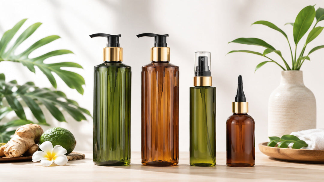 Selection of Thai shampoos, hair tonics and scalp lotions