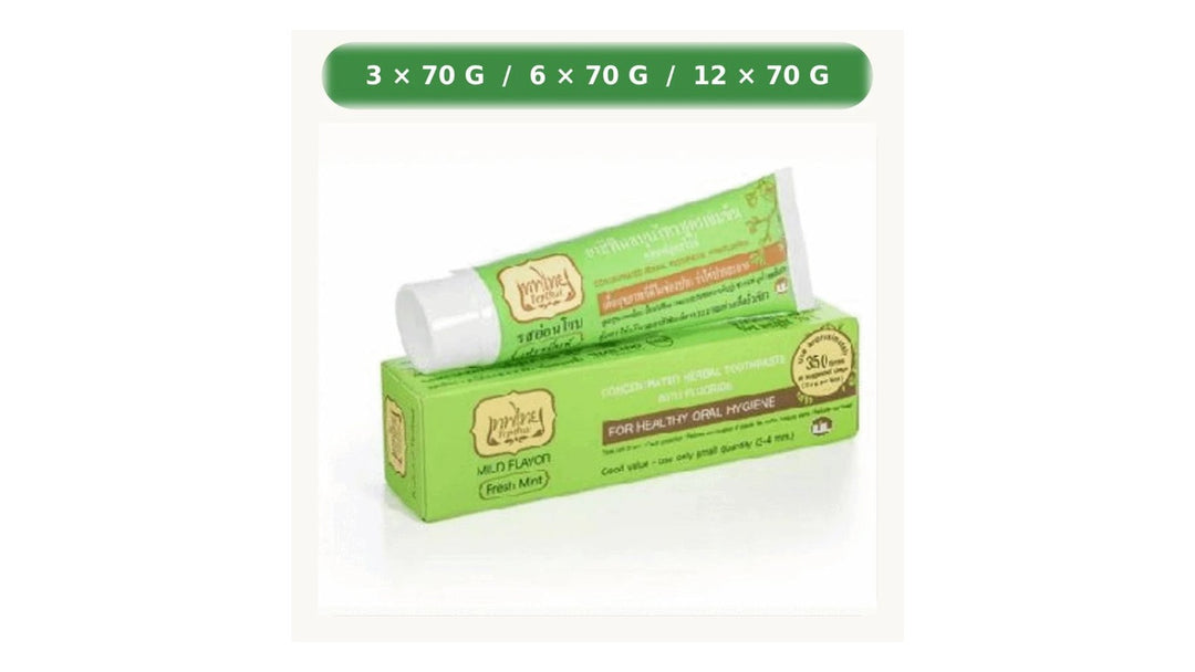Tepthai concentrated herbal toothpaste with fluoride in Mild Fresh Mint flavour