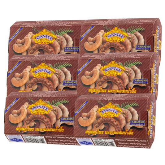 Asantee Tamarind & Honey Soap – 6-Pack (6 x 125g) Natural Exfoliating & Moisturizing Bar for Brighter, Soothed Skin