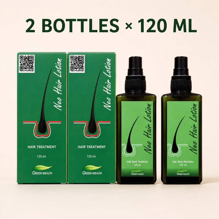 Green Wealth Neo Hair Lotion original Thai edition pack of 2 bottles, 120 ml each

