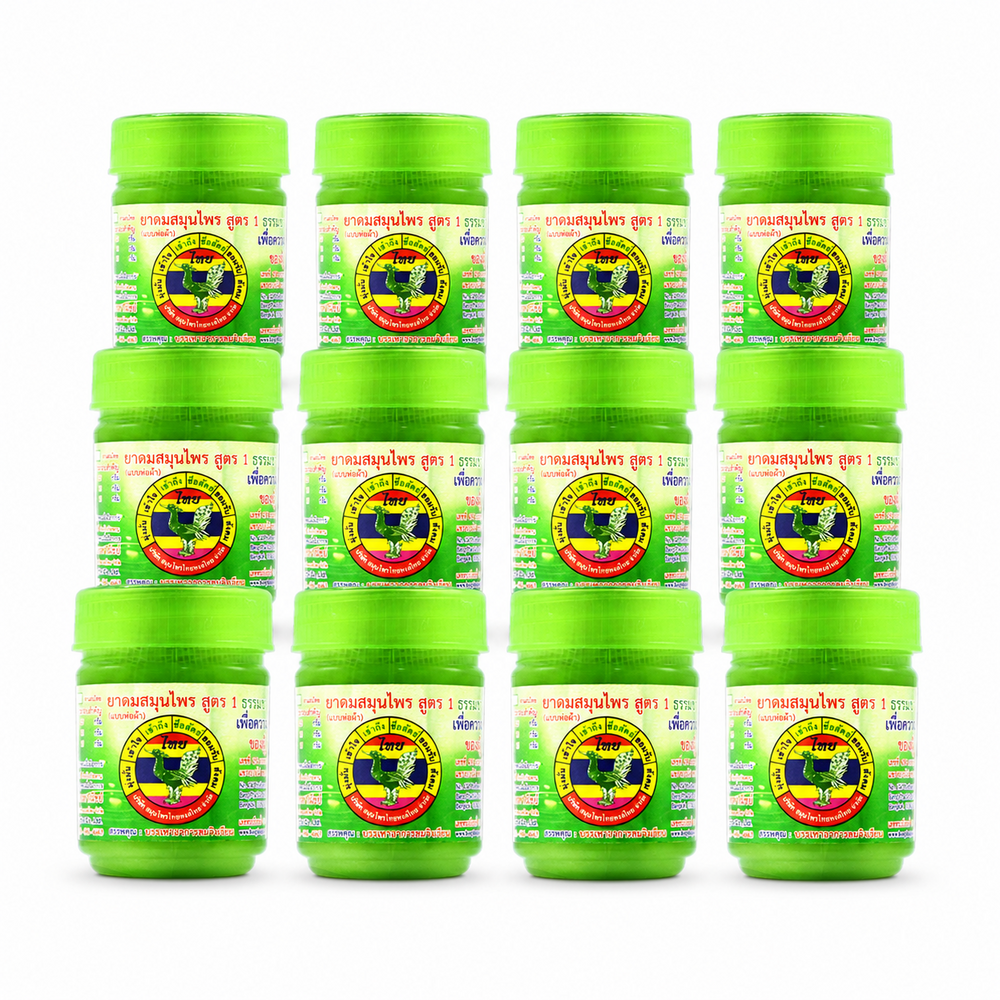 Original Hong Thai Formula 1 Green herbal cotton inhaler – pack of 12