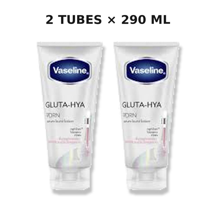 Two tubes of Vaseline Gluta-Hya PDRN Serum Burst Body Lotion, 290 ml each