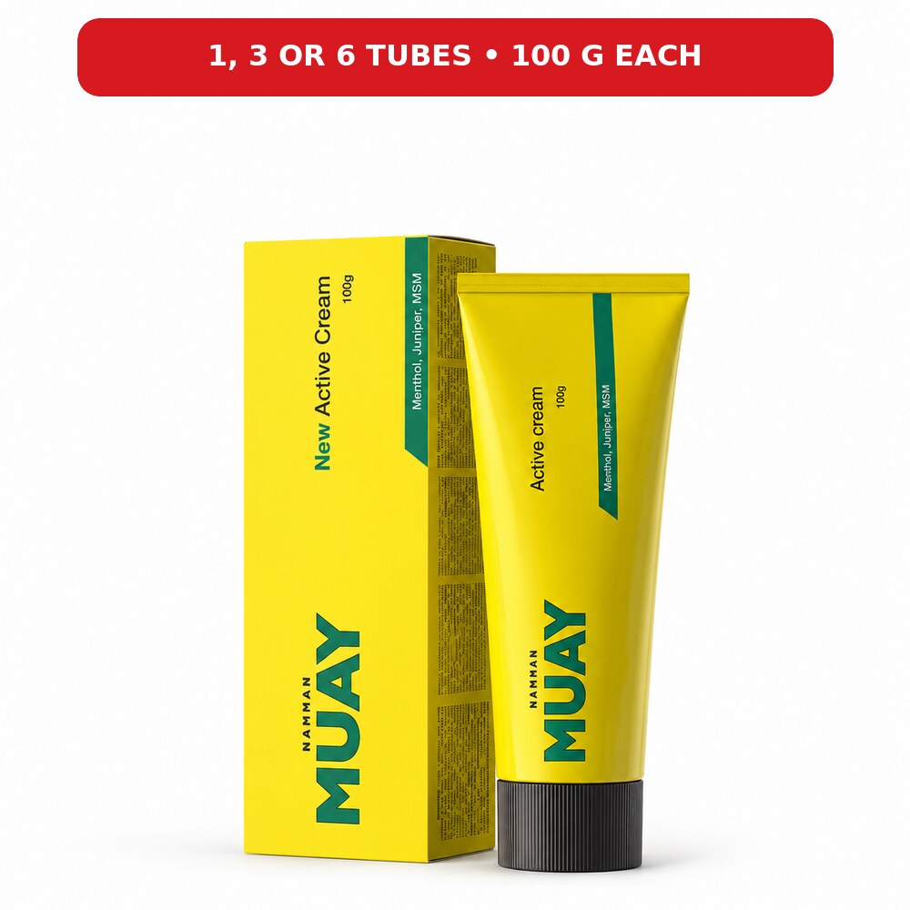 Namman Muay New Active Cream 100g tube with current retail box