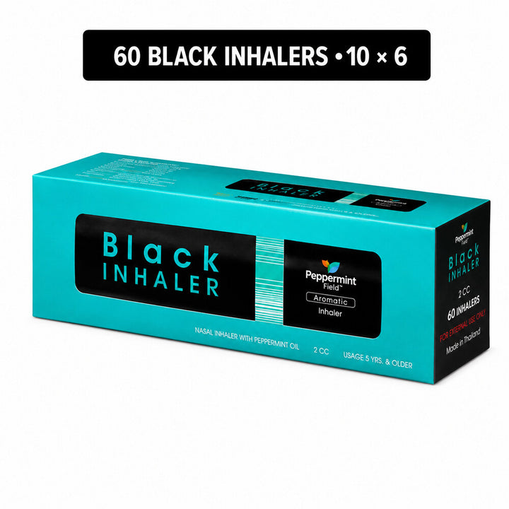 Peppermint Field Black Inhaler 2cc full box of 60 with inhalers