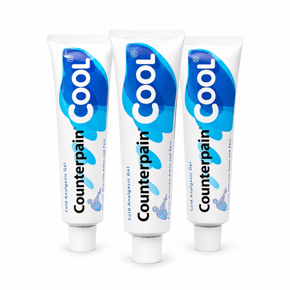 Counterpain Cool Cold Analgesic Gel value pack of three 100g tubes