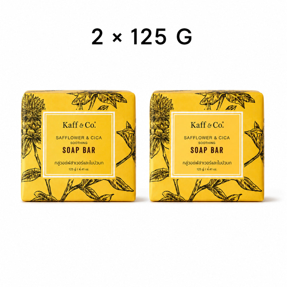 Kaff & Co Safflower and Cica Soothing Soap Bar 125g two pack