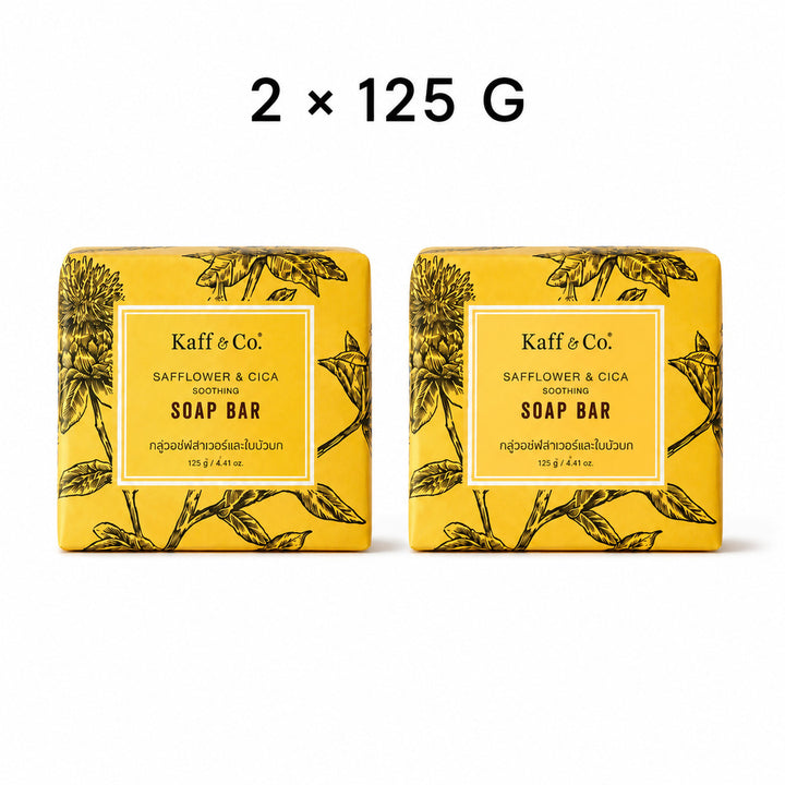 Kaff & Co Safflower and Cica Soothing Soap Bar 125g two pack
