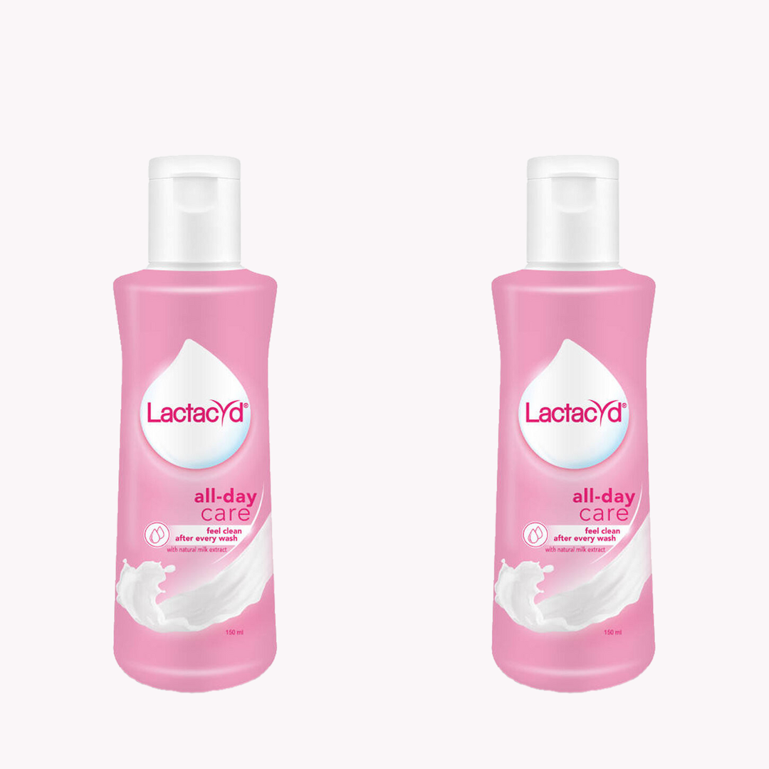 Two bottles of Lactacyd All Day Care Daily Feminine Wash 150 ml