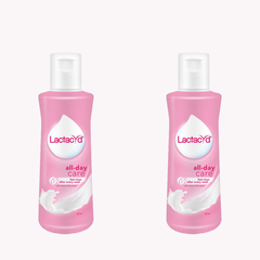 Two bottles of Lactacyd All Day Care Daily Feminine Wash 150 ml