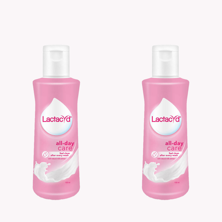 Two bottles of Lactacyd All Day Care Daily Feminine Wash 150 ml