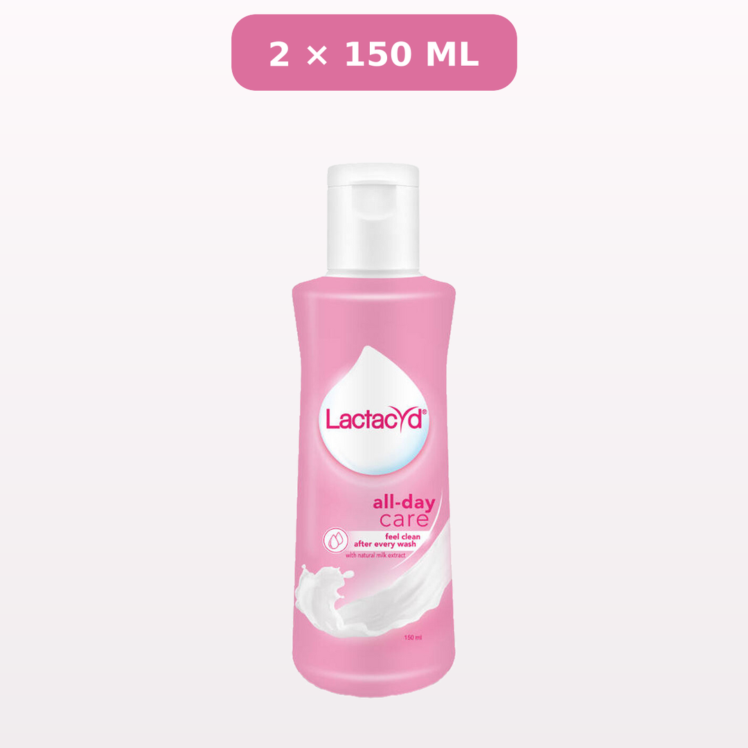 Lactacyd All Day Care Daily Feminine Wash, sold as 2 × 150 ml