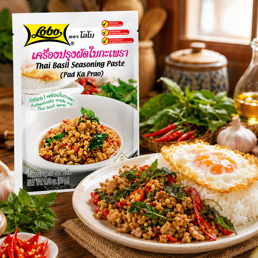 Lobo Thai Holy Basil Seasoning Paste with pad ka prao