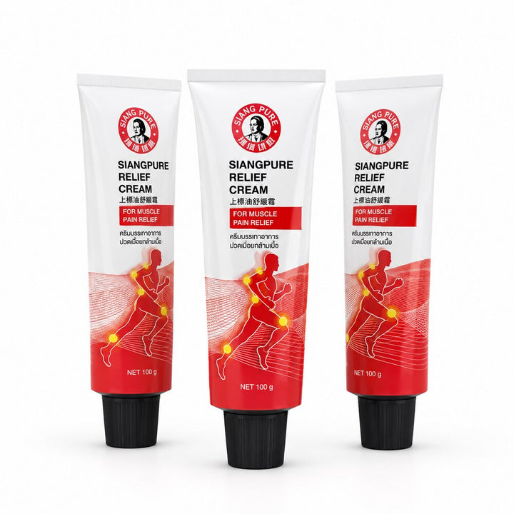 Siang Pure Relief Cream value pack of three 100g tubes