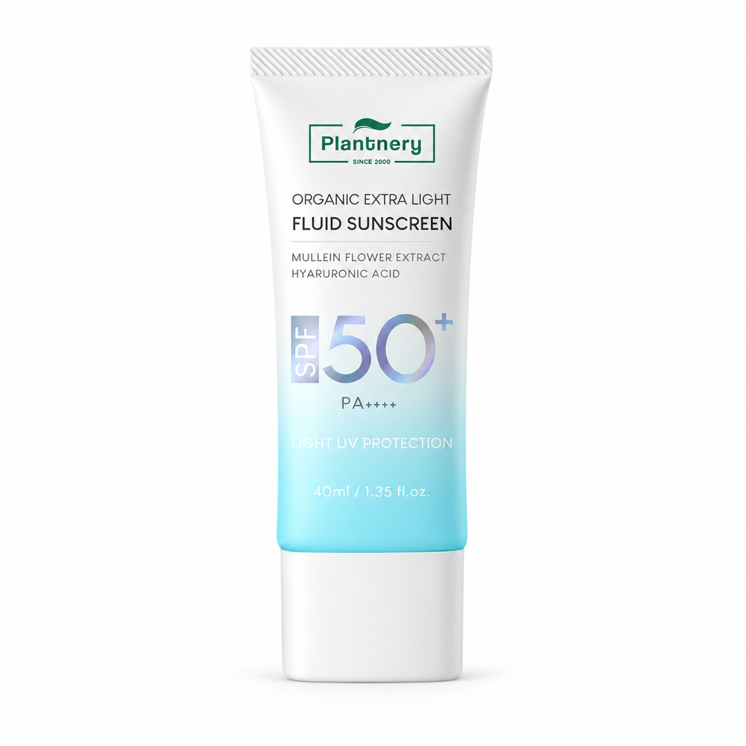 Plantnery Organic Extra Light Fluid Sunscreen SPF50+ PA++++ 40 ml - product image on white background