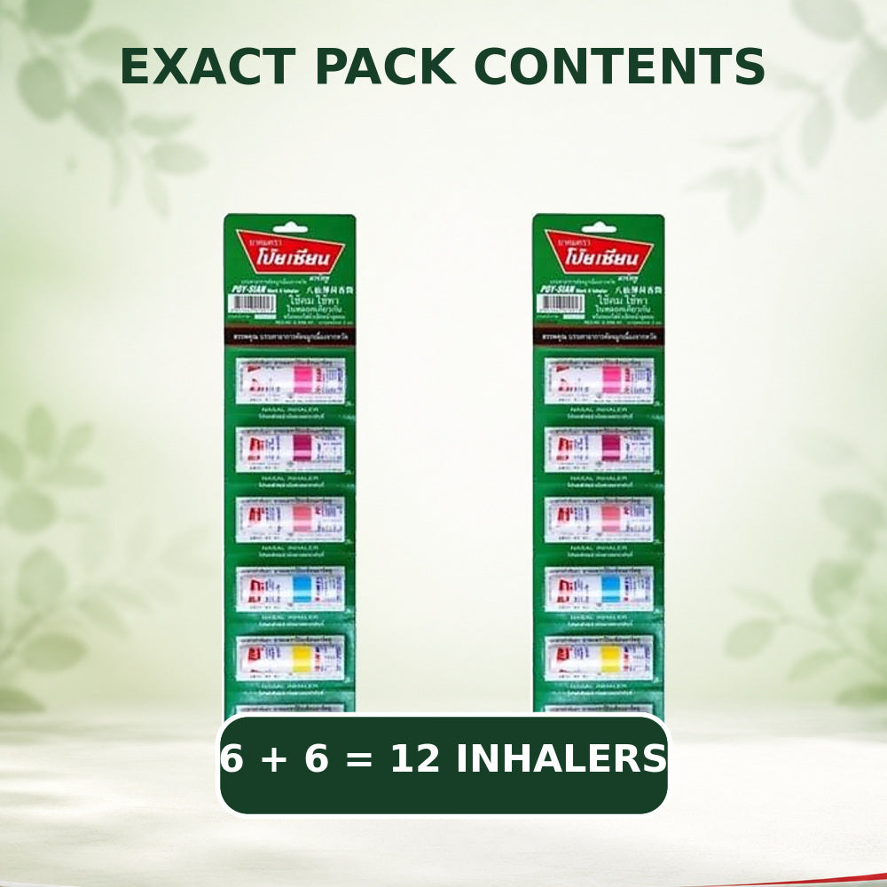 Poy-Sian Mark II pack contents with two sealed cards and 12 inhalers total