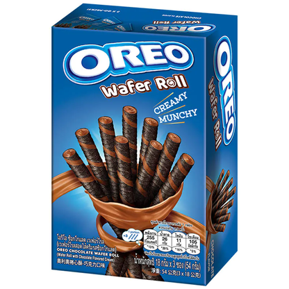 Oreo Wafer Roll Variety Pack – Chocolate, Strawberry, Vanilla – 54g x 3 | Crispy Creamy Snack Set