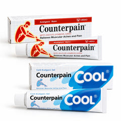 Counterpain Original Analgesic Balm and Cool retail packaging detail