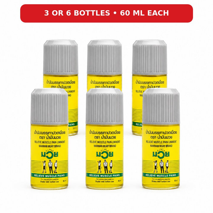 Six Namman Muay Relief Muscle Pain Liniment 60ml bottles