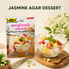 Lobo Jasmine Agar Dessert Mix served with fruit