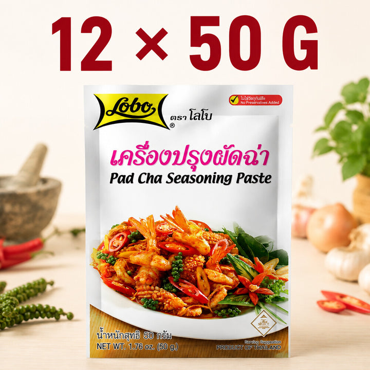 Lobo Pad Cha Seasoning Paste 50g, twelve-pack