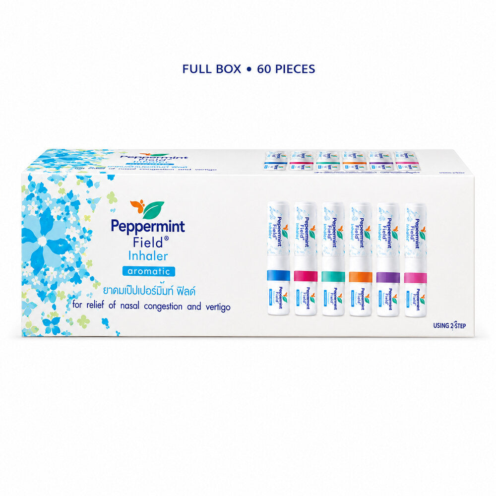 Peppermint Field Original Inhaler full box with assorted colour rings