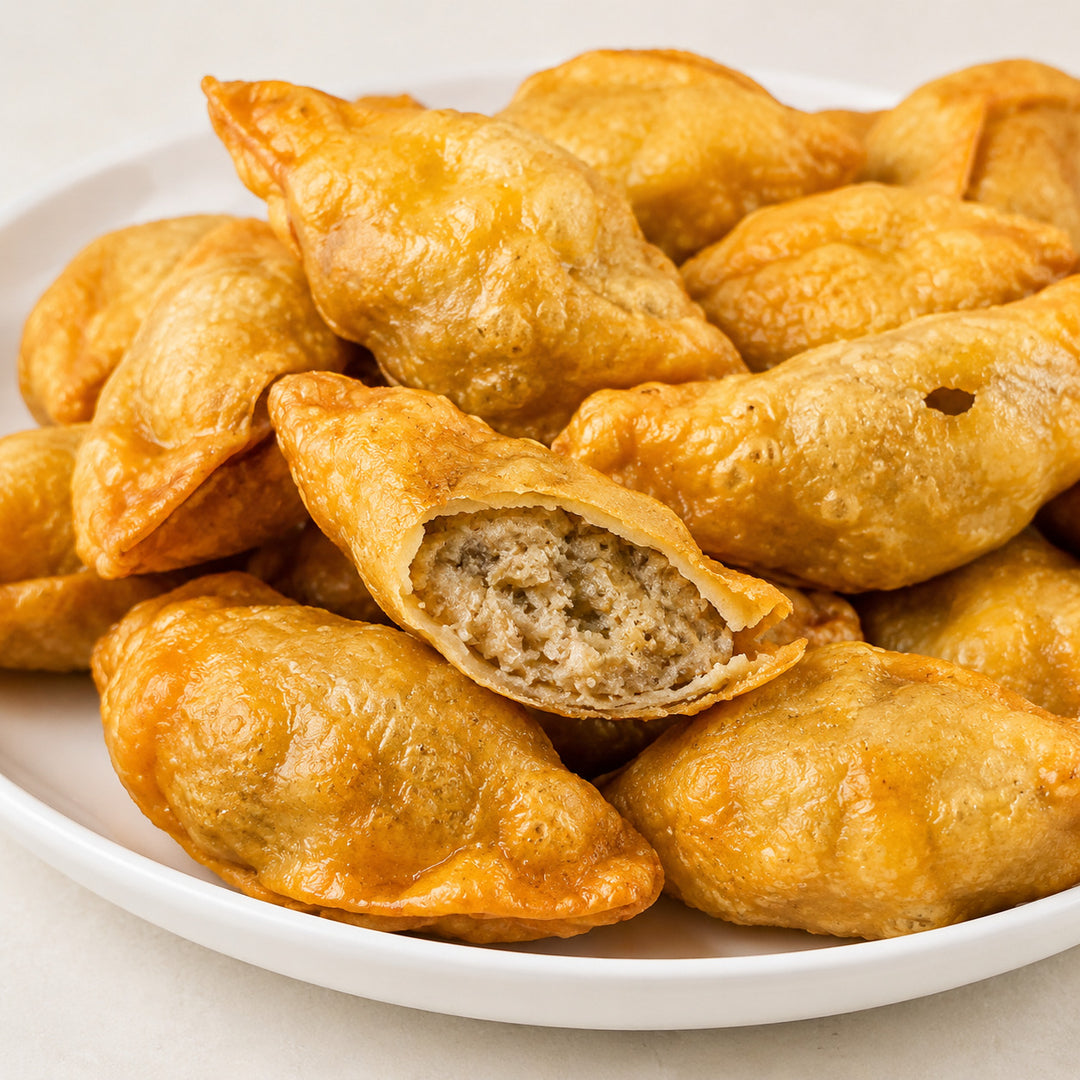 Close-up of Pun Klip showing the savoury fish filling